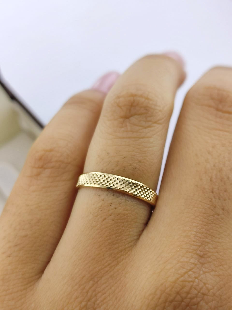 Aliança Ouro Amarelo Diamantadeira 3 mm