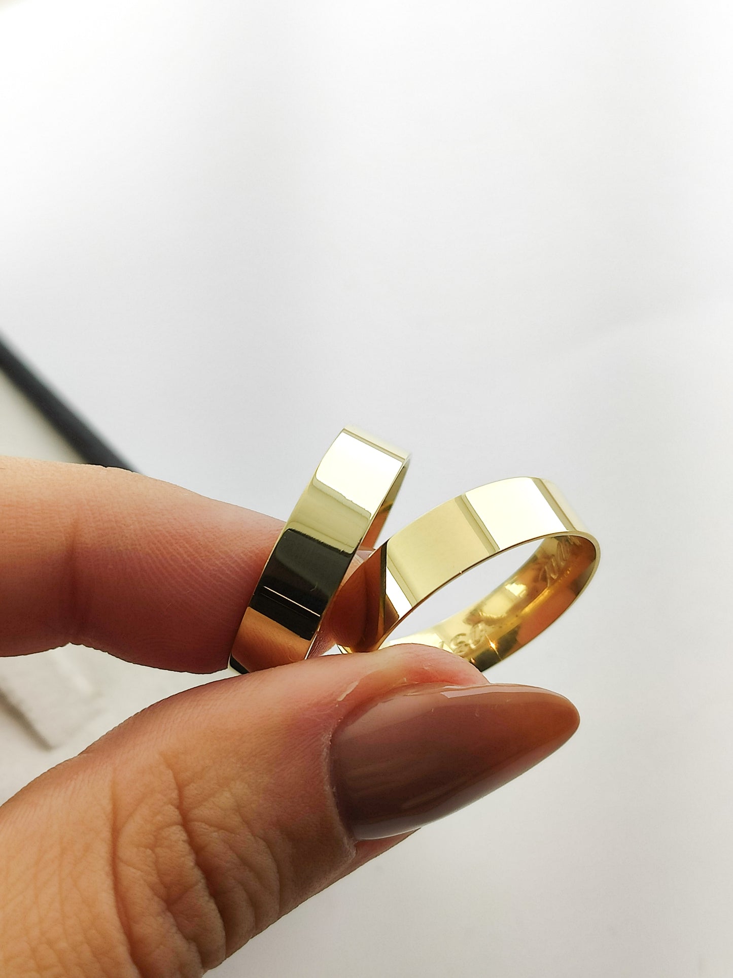 Aliança Ouro Amarelo Reta 5 mm