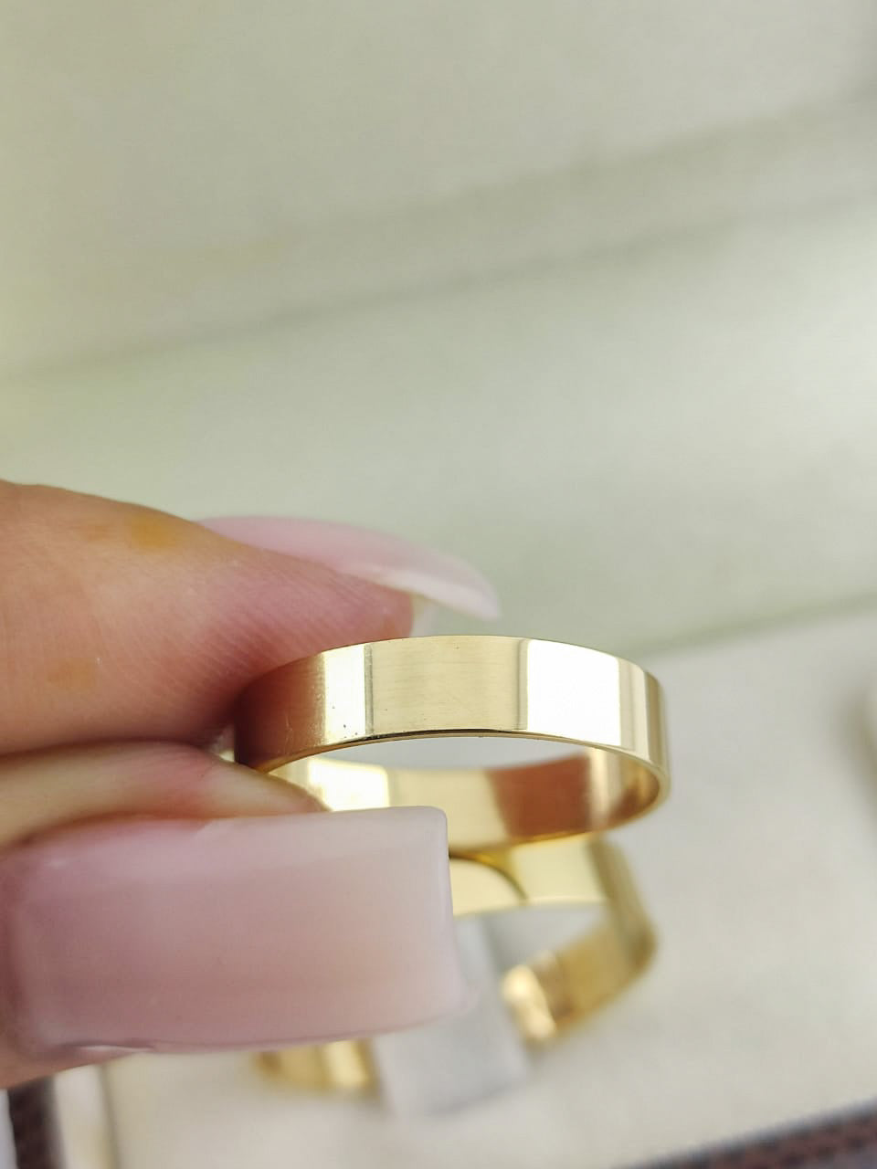 Aliança Ouro Amarelo Reta Lisa 4 mm
