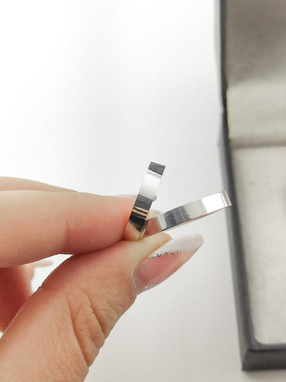 Par Aliança Prata 925 com 3 mm Reta
